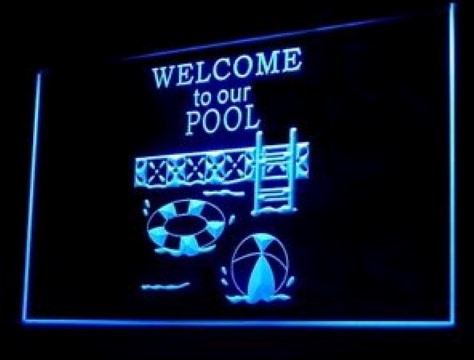 Welcome To Our Pool LED Neon Sign